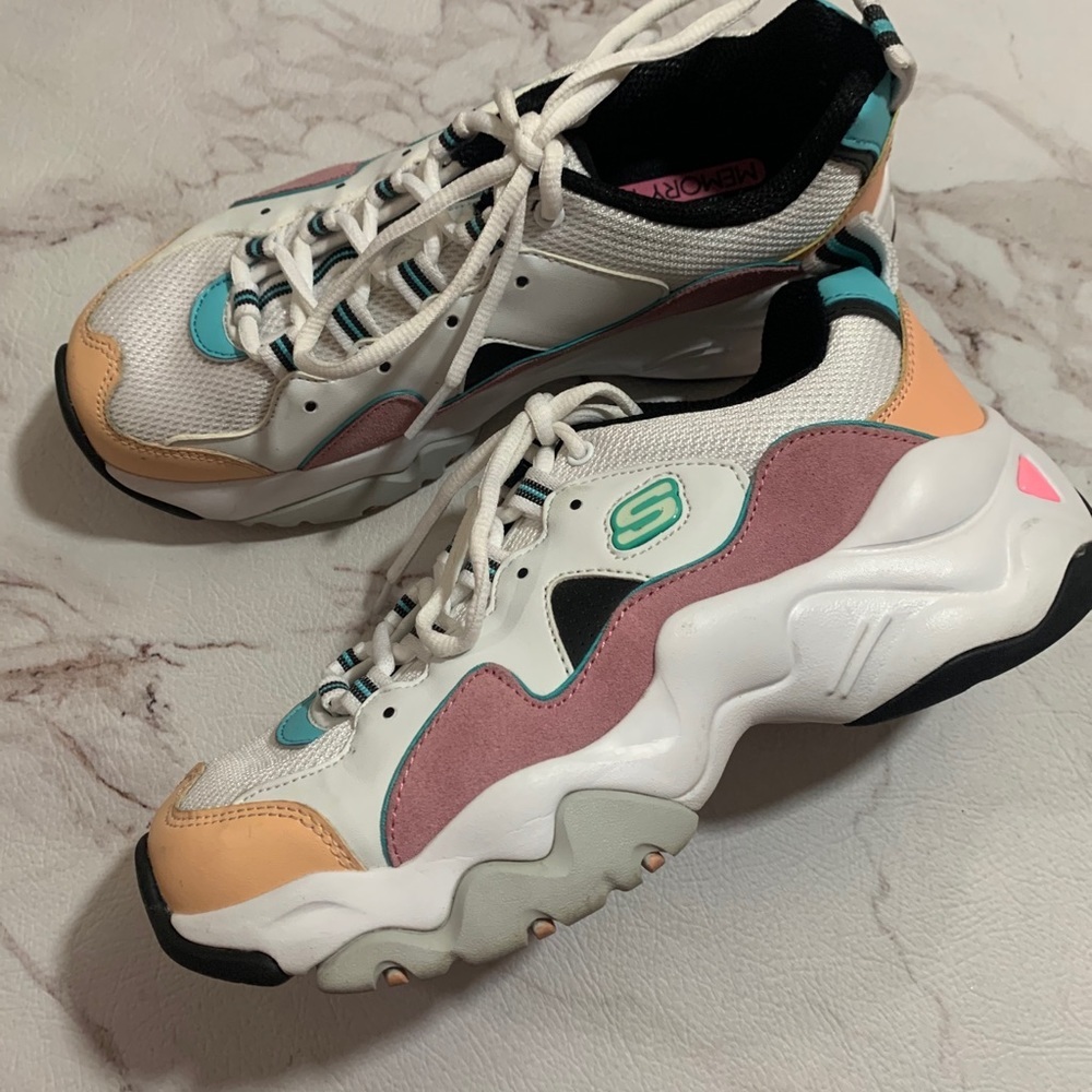 Skechers Memory Foam Colorblock athletic Shoes 7.5